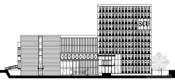 大学行政楼设计方案资料下载-[四川]某大学行政楼建筑方案图