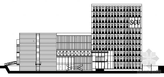 大学建筑设方案dwg资料下载-[四川]某大学行政楼建筑方案图