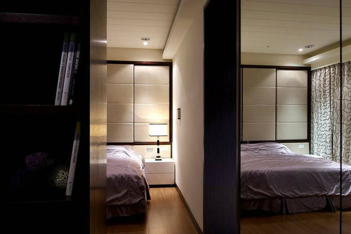 130㎡现代简约二居室卧室隔断设计效果图
