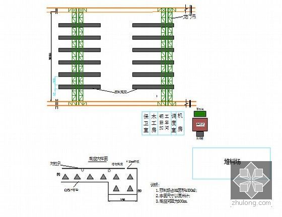 [浙江]含44米高边坡高速公路工程实施性施工组织设计287页（路桥涵隧道）-预制场平面布置图