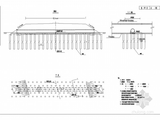高速公路特殊路基处理设计图-湿喷桩处理圆管涵基底 