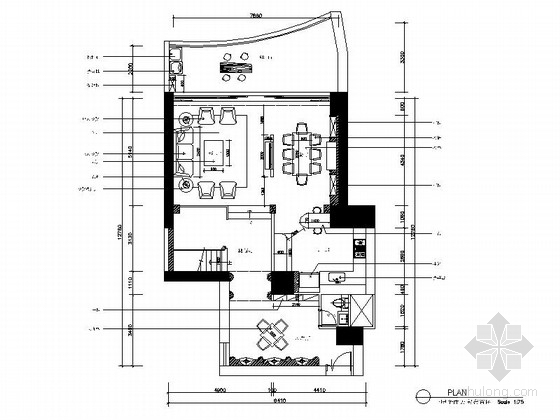 北欧风格室内装修案例资料下载-[深圳]简欧风格三层别墅室内装修图