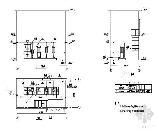 供水泵房设计资料下载-各类泵房设计图
