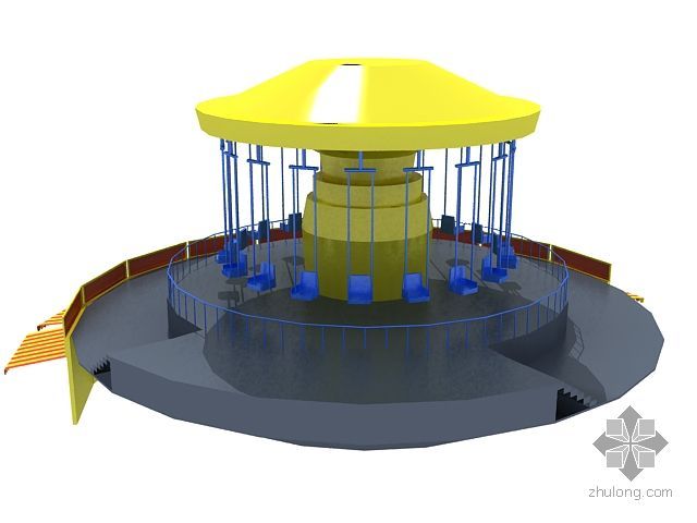大型主题游乐园su模型资料下载-游乐园娱乐设施