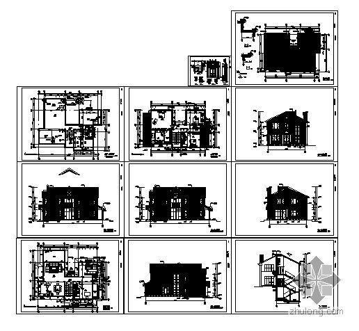 某二层花园别墅A户型建筑方案图-4