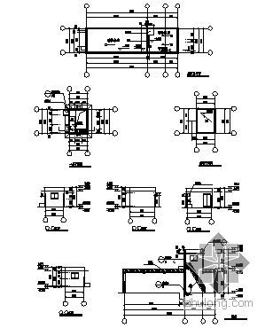 消防泵房建施图纸资料下载-[江苏省]某消防泵房建筑方案图