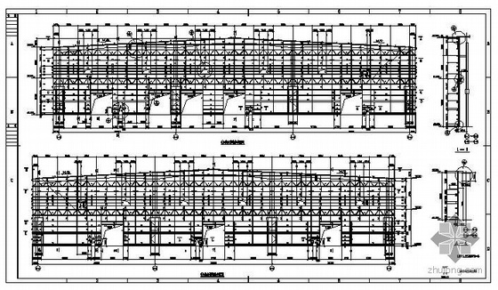 钢檩条钢墙梁图集资料下载-天津某钢卷库山墙墙架系统钢结构图