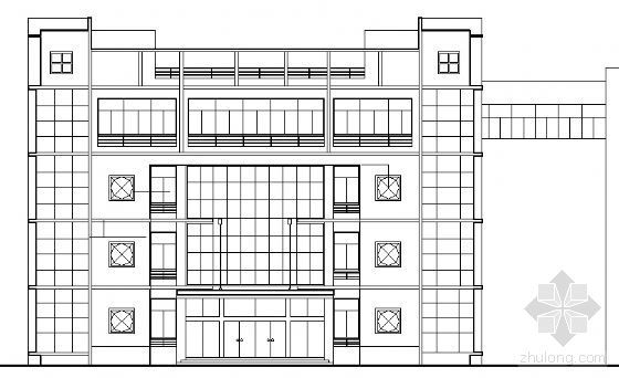 四层办公楼建筑设计图资料下载-某厂区四层办公楼建筑设计方案图