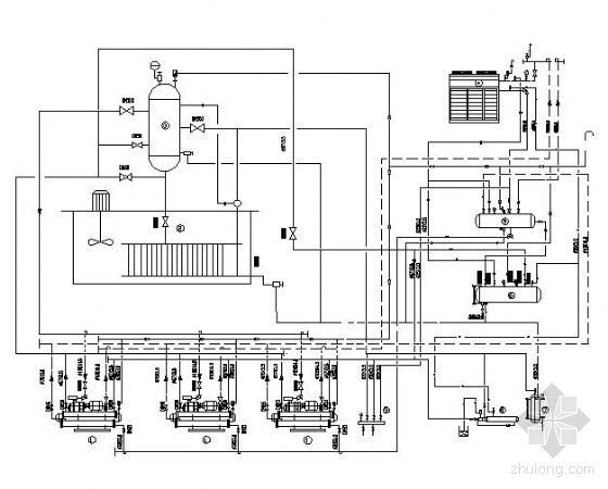 化工厂钢结构工程资料下载-某化工厂制冷工程流程图