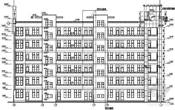7层建筑教学楼全套图纸资料下载-某6层教学楼建筑施工图纸
