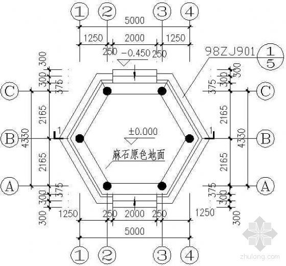 重檐六角亭全套施工图-2