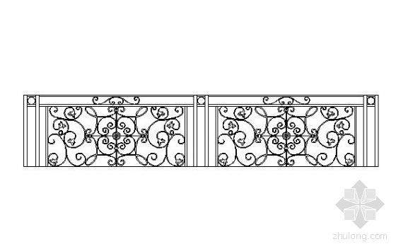 铁艺门cad大样图资料下载-铁艺栏杆大样图