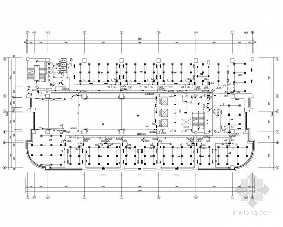 [江西]二十五层科技信息综合楼全套电气施工图67张-七,十二，十四，十六，十八层照明平面图 