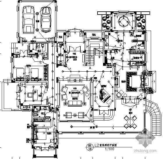 欧式二层别墅的图纸资料下载-某二层别墅酒店装修电气图纸