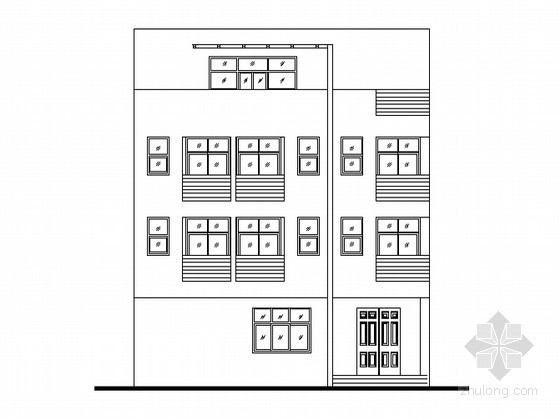 重视别墅施工图带效果图资料下载-某四层私人别墅建筑施工图（带效果图）