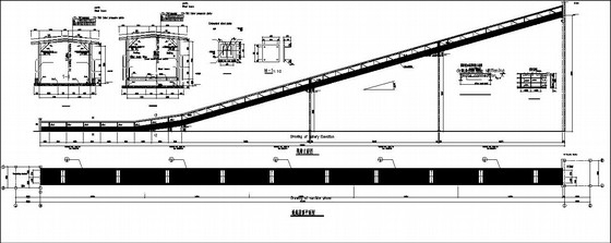 钢通廊图纸资料下载-123m钢结构通廊结构施工图