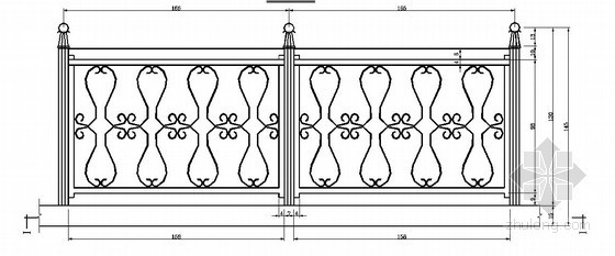 栏杆大样图集cad资料下载-桥梁不锈钢栏杆大样图