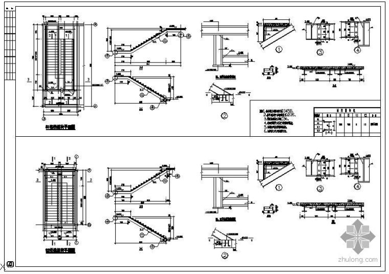 钢板楼梯节点图资料下载-某钢结构楼梯节点构造详图