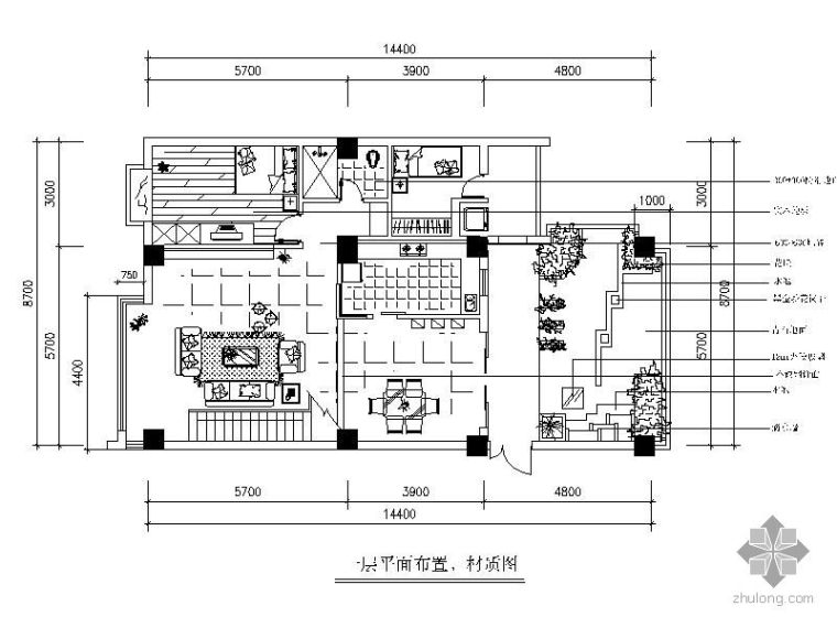 阶梯式别墅设计图资料下载-双层别墅设计图