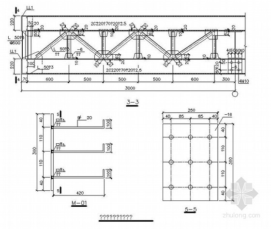 门式钢架屋脊资料下载-门式钢架详图之雨篷、吊车梁等结构