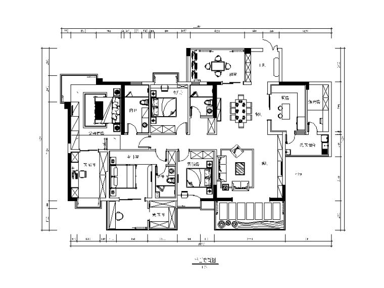 东南亚风格住宅景观文本资料下载-东南亚风格样板房设计CAD施工图（含效果图）