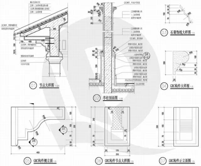 干货！恒大园林景观施工图标准（铺装、截水沟、景观亭、栈道）_72