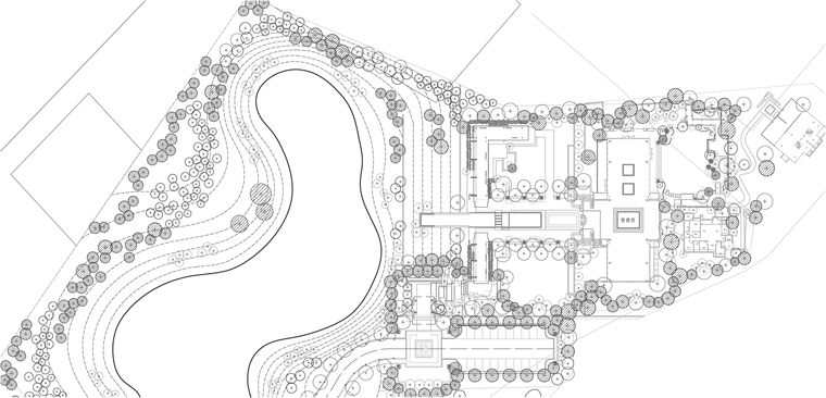 [重庆]九里晴川景观设计方案施工图（水电、植物）-九里晴川示范区植物部分平面图2