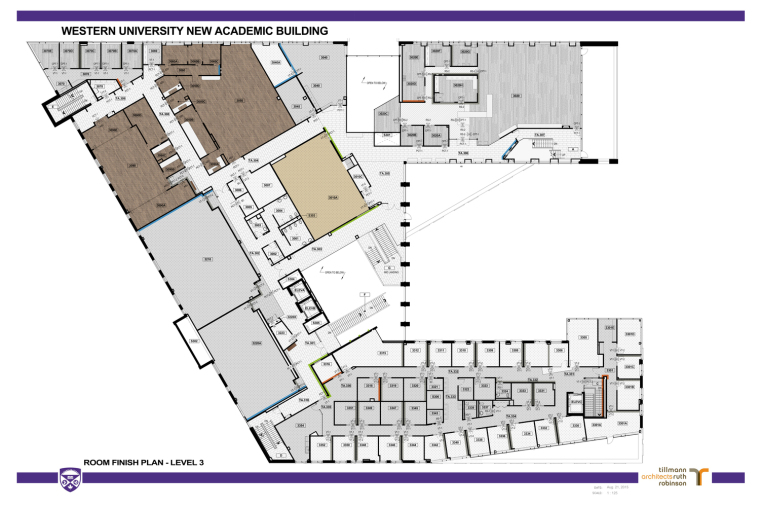 加拿大大学建筑设计鼓励跨学科交流-WU_Academic_Building_Finish_Plans-_LEVEL_3