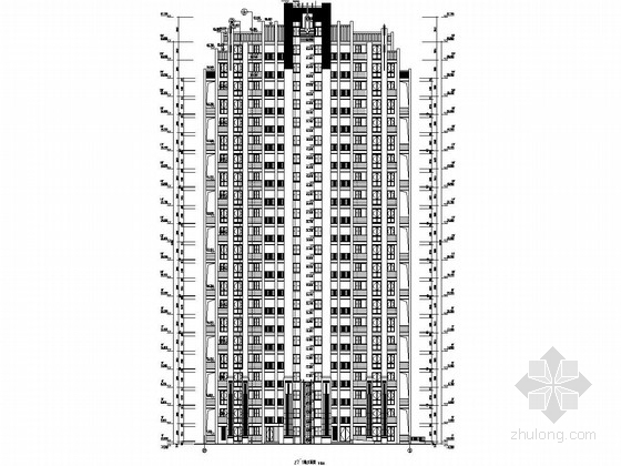 平板式筏基施工图资料下载-22层剪力墙结构住宅楼结构施工图（含建筑图）