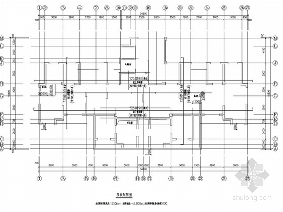 平板式筏板基础平板资料下载-[阜阳]33层剪力墙结构高层住宅楼结构施工图（平板式桩筏基础）