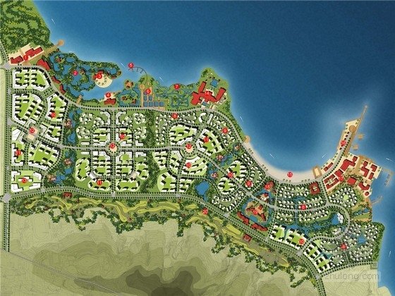 滨海文化建筑资料下载-[青岛]国际滨海民俗文化度假区概念规划设计方案