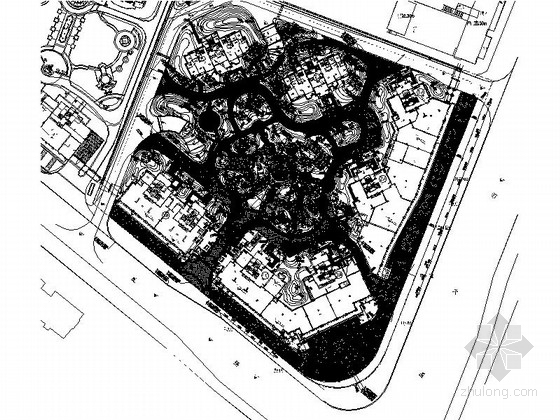 小绿地设计CAD图资料下载-[温州]绿地环境节点设计施工图
