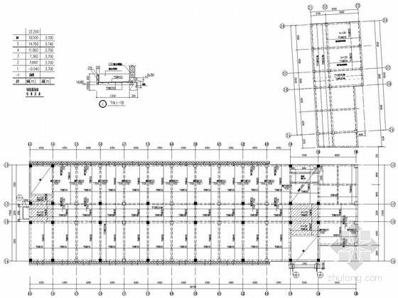 土建带地下室办公楼图纸资料下载-五层带地下室教学楼及附属办公楼结构施工图