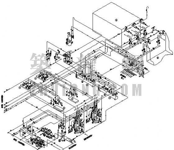 大型冷藏库施工图纸资料下载-大型冷库氨压缩机房氨系统图