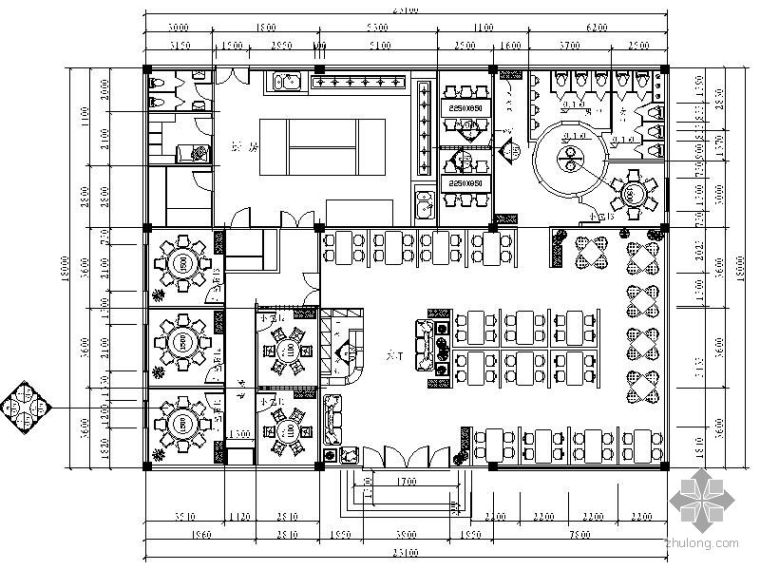 100平米餐饮空间cad资料下载-[学生作品]餐饮空间设计图