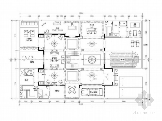 北京别墅装修欧式资料下载-[北京]奢华欧式双层别墅设计方案图
