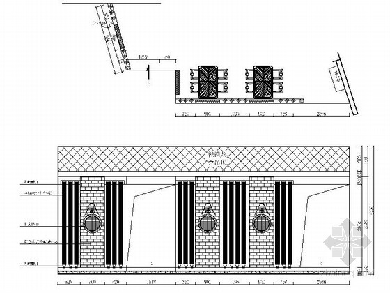 室内CAD欧式床立面图块资料下载-某高档鱼府中式餐厅立面图