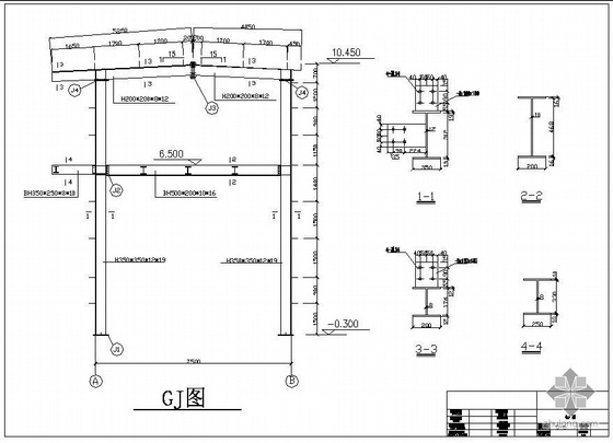 水泵cad结构图资料下载-某粮油水泵房建筑结构图