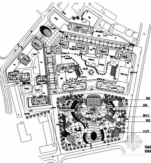 城市广场设计总图资料下载-[丽水]某县城广场环境设计总图
