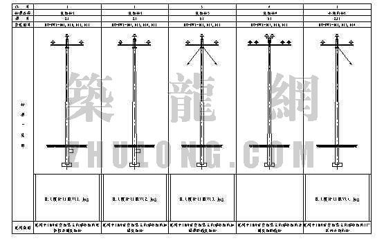 10kv电线路施工资料下载-10kv配电线路杆型图纸