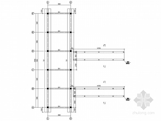 单层连廊资料下载-[世博会]单层框架结构小厨房结构施工图