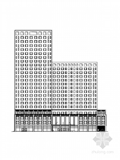 建筑设计度假酒店资料下载-[四川]23层度假酒店建筑设计施工图