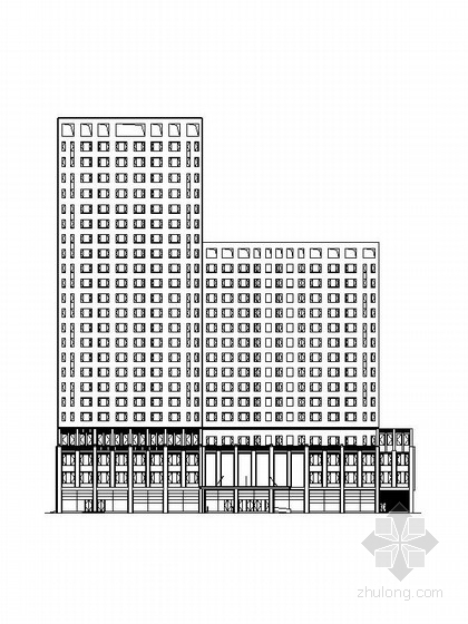 度假酒店建筑设计施工图资料下载-[四川]23层度假酒店建筑设计施工图