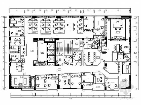 办公室装饰弱电图资料下载-[福建]全资控股地产现代办公室装修图（含效果）