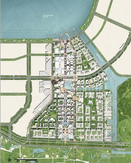 [俄罗斯]滨海综合景观规划设计方案（英文方案文本）-总平面图 