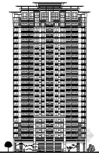 渭南三幢文化建筑资料下载-某小区B幢24层住宅建筑方案