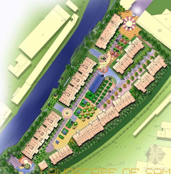 地形花园广场资料下载-[江苏镇江]住宅区绿地景观概念设计方案