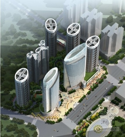 商业住宅综合体规划方案资料下载-[贵州]安顺某金融中心地块城市综合体规划方案文本