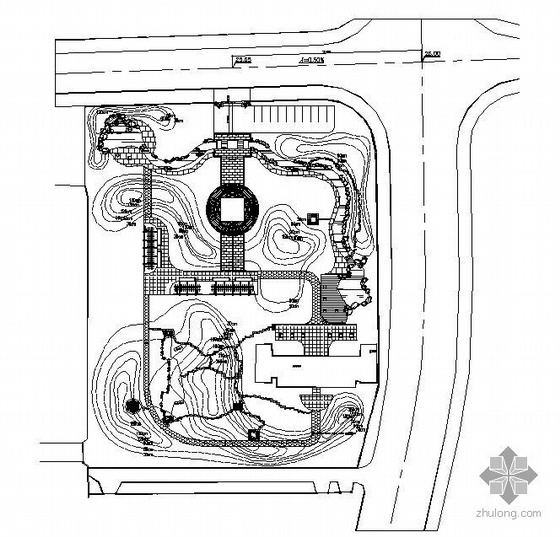 小公园cad方案资料下载-某小公园施工图全套