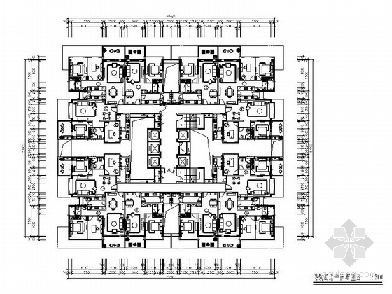 深圳精装公寓资料下载-[深圳]某现代精装国际公寓偶数层户型室内竣工图